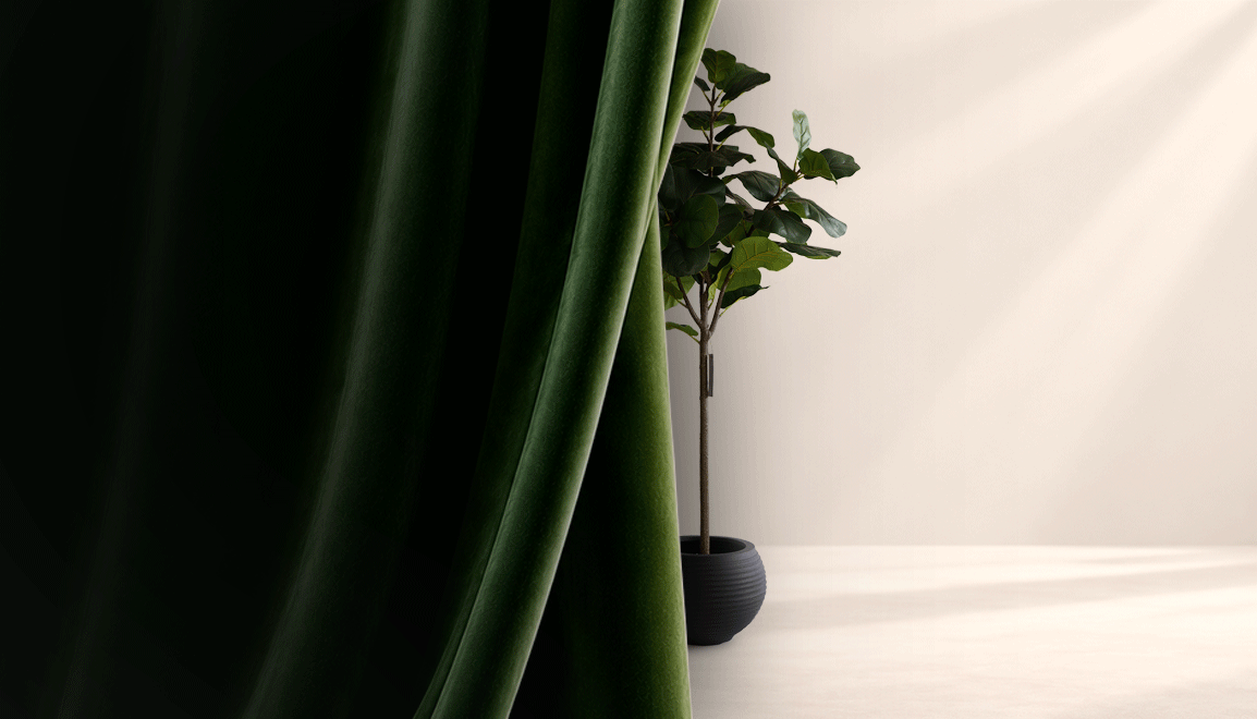 Planta artificial Aura Verde en ambiente editorial